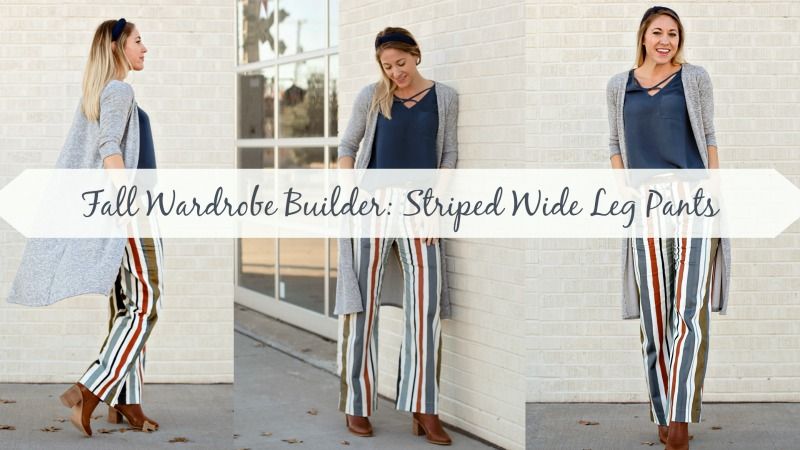 Fall Wardrobe Builder: Striped Wide Leg Pants – Cassie Nicole Creates